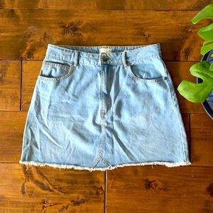 Highrise denim skirt